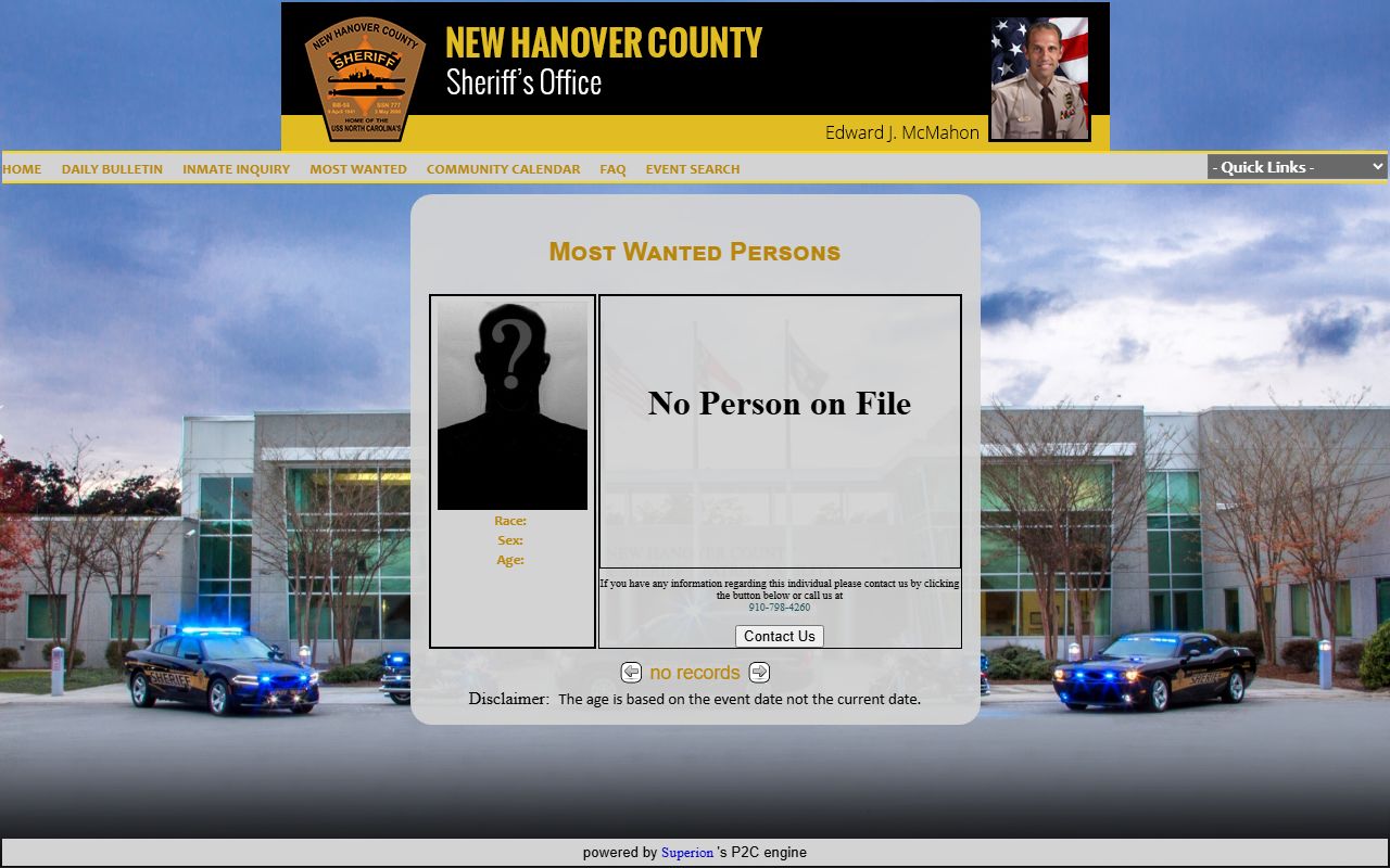 New Hanover County arrest records most wanted warrant charge source