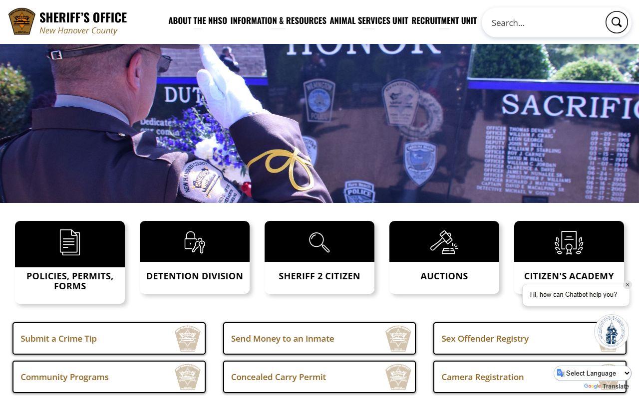 New Hanover County criminal court records sheriff office