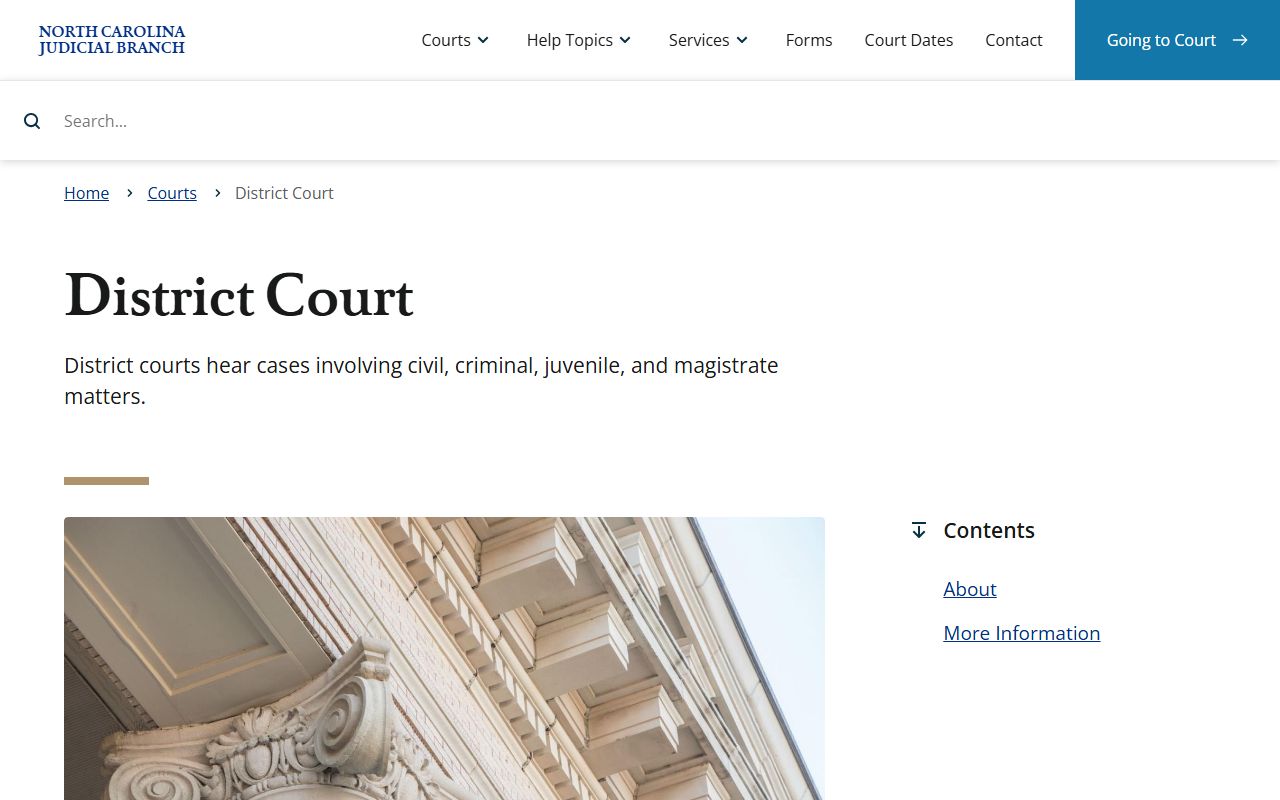 New Hanover County court records District Court jurisdiction