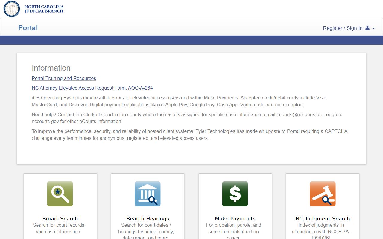 New Hanover County court records eCourts Portal