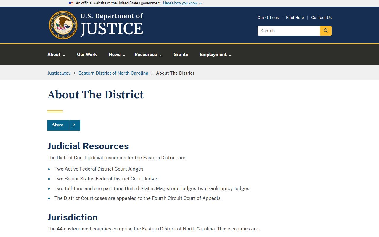 New Hanover County inmate records U.S. Attorney federal district source