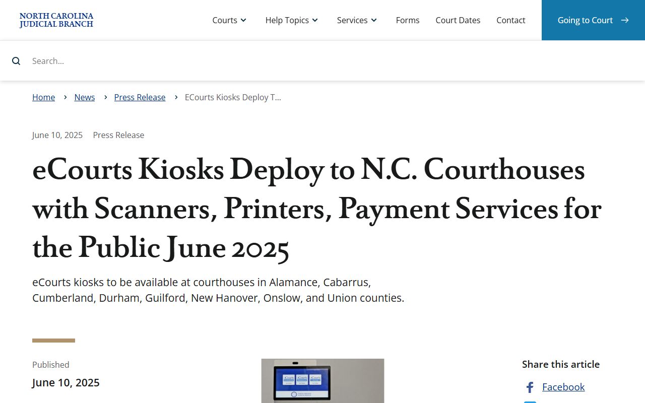 New Hanover County divorce records kiosk and court record access