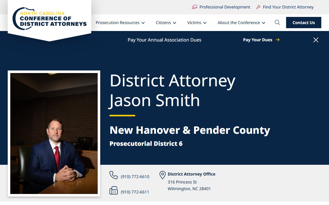 New Hanover County traffic court records district attorney source