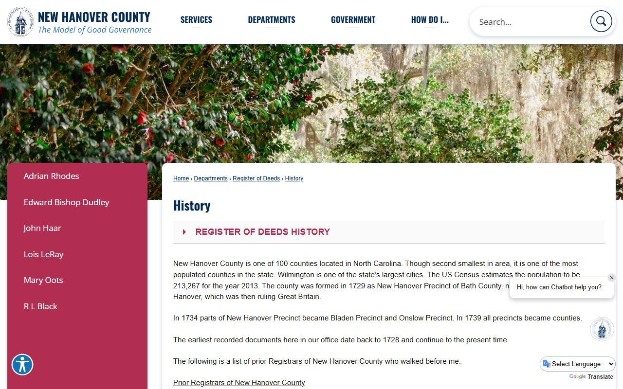 New Hanover County warrant records local record history source